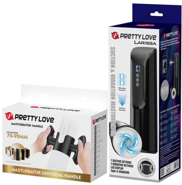 PRETTY LOVE - LARISAA Suction Vibration Masturbator (Chargeable - Black)